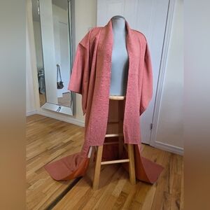 Sold - Rust Orange Kimono 100% Silk